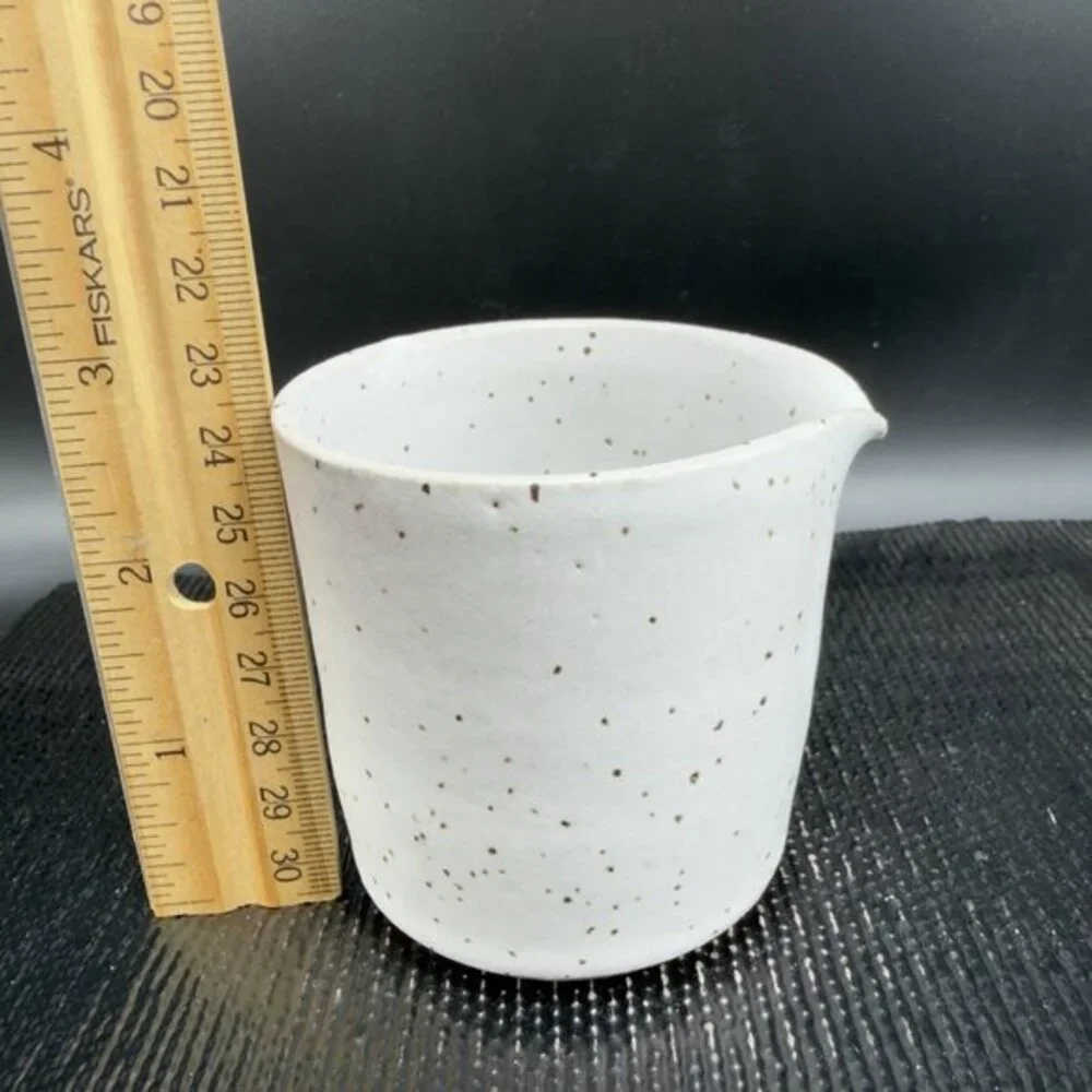 Monarch Pottery Stoneware Hand Made Small Pitcher Creamer Jug Speckled Glaze VTG